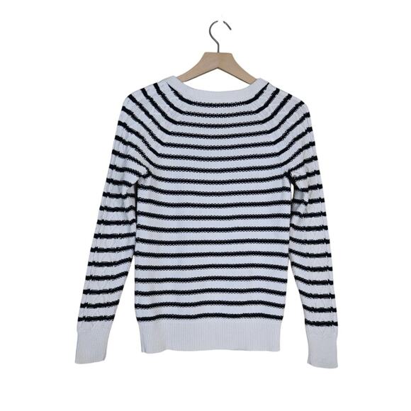 GAP Womens XS Cable Knit Crew Neck Striped Sweater - Picture 3 of 11